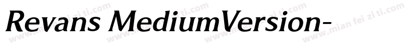 Revans MediumVersion字体转换
